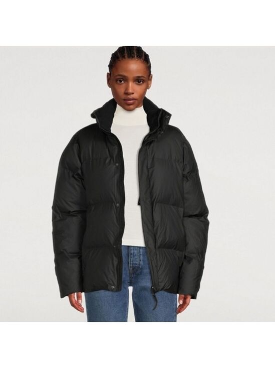 Holt Renfrew Jackets & Blazers - Vintage Holt Renfrew women's boxy puffer duvet black coat. Size 10. EUC